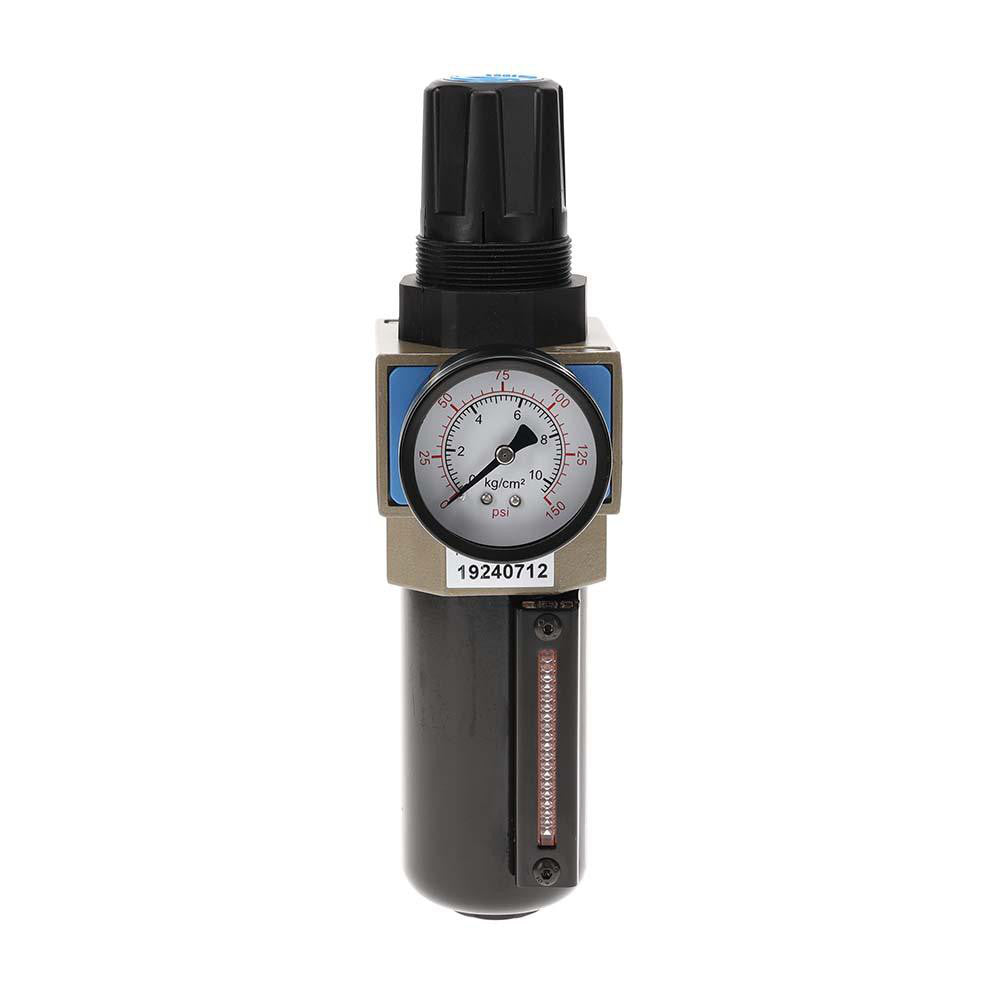 Pro-Source UFR-03NAL FRL Combination Unit 3/8 NPT, Intermediate with Pressure Gauge