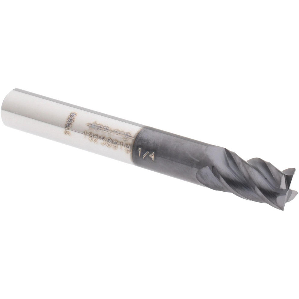 Accupro 19250919 Square End Mill 1/4" Dia, 3/8" LOC, 4 Flute, Solid Carbide