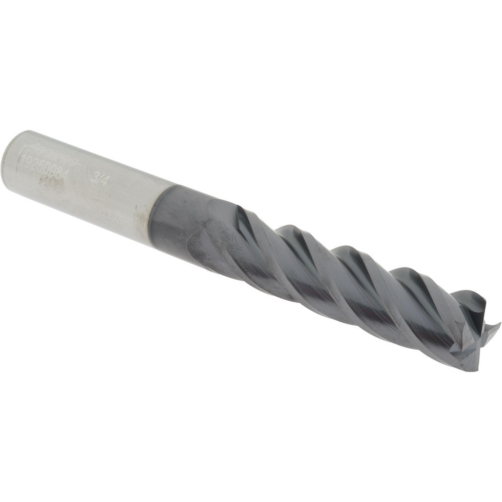 Accupro 19250984 Square End Mill 3/4" Dia, 3" LOC, 4 Flute, Solid Carbide