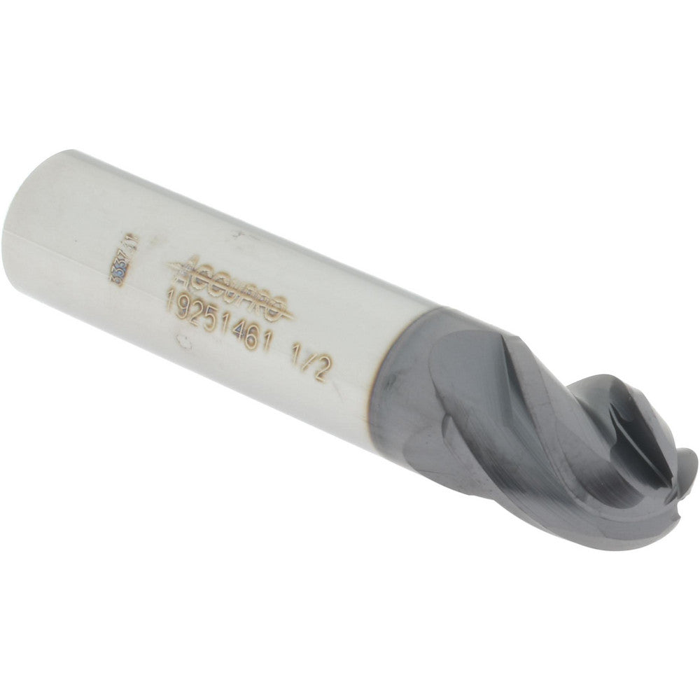 Accupro 19251461 Ball End Mill 0.5000" Dia, 0.6250" LOC, 4 Flute(s), Solid Carbide