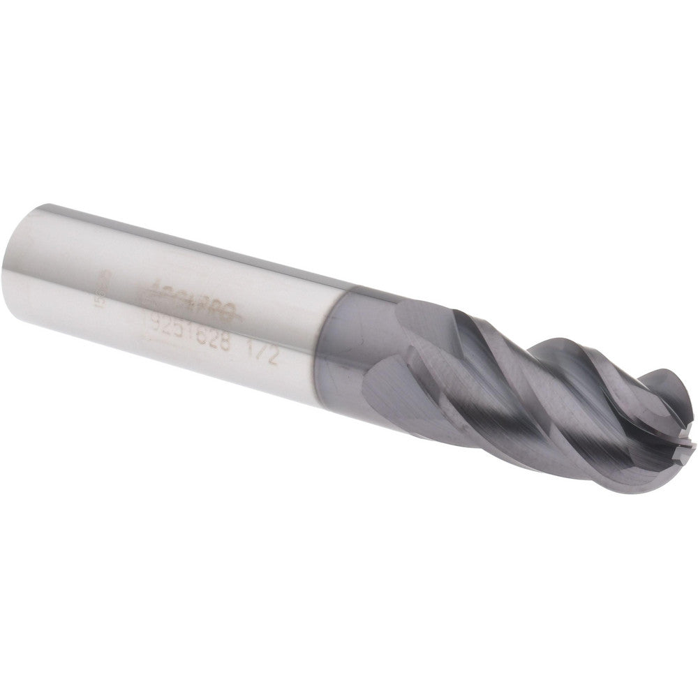 Accupro 19251628 Ball End Mill 0.5000" Dia, 1.0000" LOC, 4 Flute(s), Solid Carbide