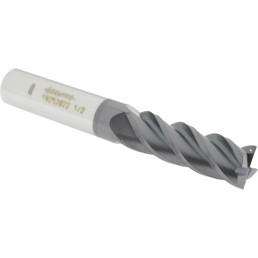 Accupro 19252022 Square End Mill 1/2" Dia, 1-1/2" LOC, 4 Flute, Solid Carbide