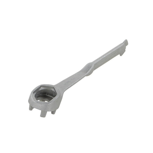 Vestil BNW-A Drum & Tank Accessories Accessory Type Drum Bung Nut Wrench  For Use With Most Drum Plugs  Material Aluminum  Height (Inch) 2.25in  Overall Length (Inch) 10in  Width (Inch) 1.75in