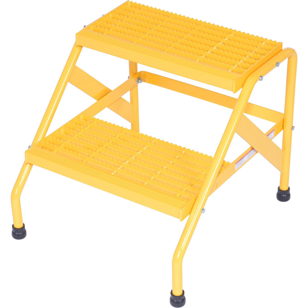 Vestil SSA-2-KD-Y 2-Step Aluminum Step Ladder 20" High