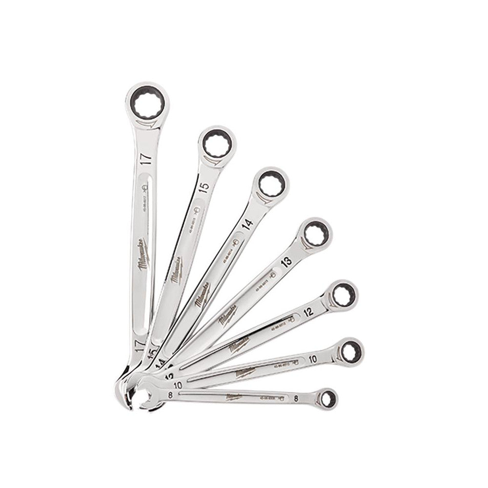 Milwaukee Tool 48-22-9506 Ratcheting Combination Wrench Set 7 Pc, Metric
