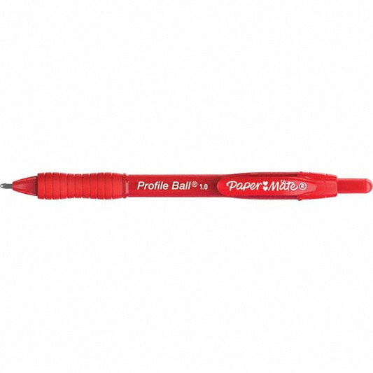 Paper Mate 2095454 Retractable Ball Point Pen 1 mm Tip, Red Ink