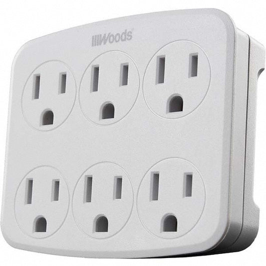 Southwire 41197 Power Outlet Strips Amperage 15 A Amperage 15 A Voltage 120 V Protection Type Standard Number of Outlets 6 Number Of Outlets 6 Mounting Type Free Hanging Keyhole Cord Length 0 in 0 ft Voltage 120 V Strip Length (Inch) 5-1/2 Strip Le