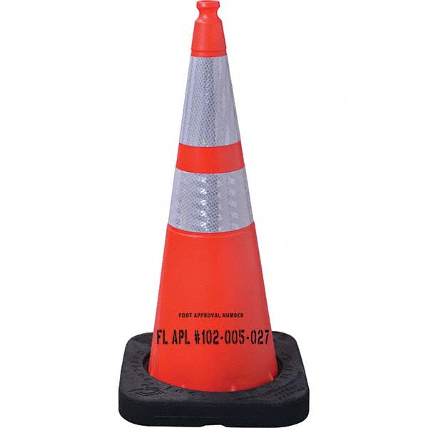 VizCon 16036-HIWB12 Rigid Cone Polyethylene, 36" OAH, Orange