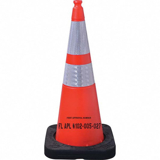 VizCon 16036-HIWB12 Rigid Cone Polyethylene, 36" OAH, Orange