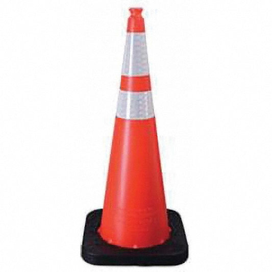 VizCon 16036-HIWB-10 Rigid Cone Polyethylene, 36" OAH, Fluorescent Orange