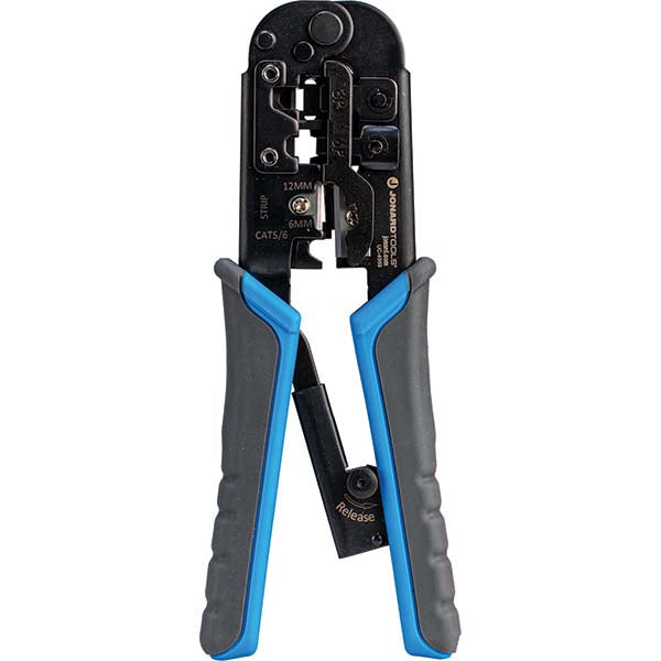 Jonard Tools UC-4569 Crimpers Handle Style Cushion Ergonomic  Maximum Wire Gauge 22AWG  Capacity RJ-11 RJ-45  Features Durable Steel Construction Ergonomically Designed  Ratcheting Yes