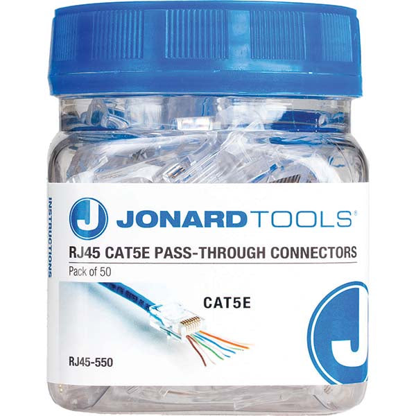 Jonard Tools RJ45-550 Cable Tools & Kit 50 Pc, Use with RJ45 Cat5/5E Pass-Through Connector