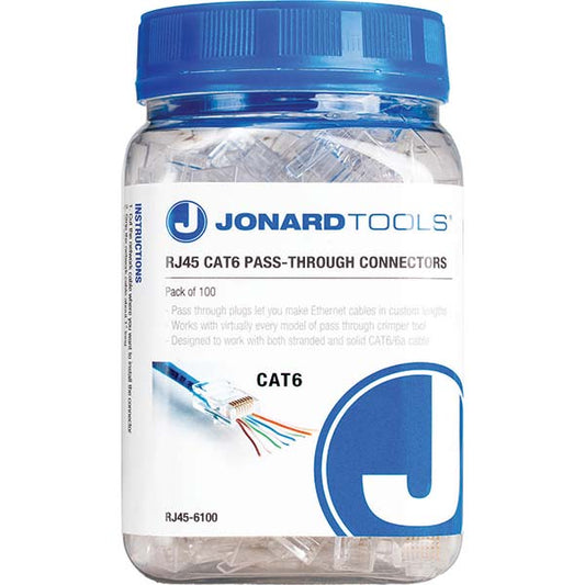 Jonard Tools RJ45-6100 Cable Tools & Kit 100 Pc, Use with RJ45 Cat6 Pass-Through Connector
