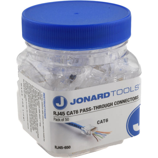 Jonard Tools RJ45-650 Cable Tools & Kit 50 Pc, Use with RJ45 Cat6 Pass-Through Connector
