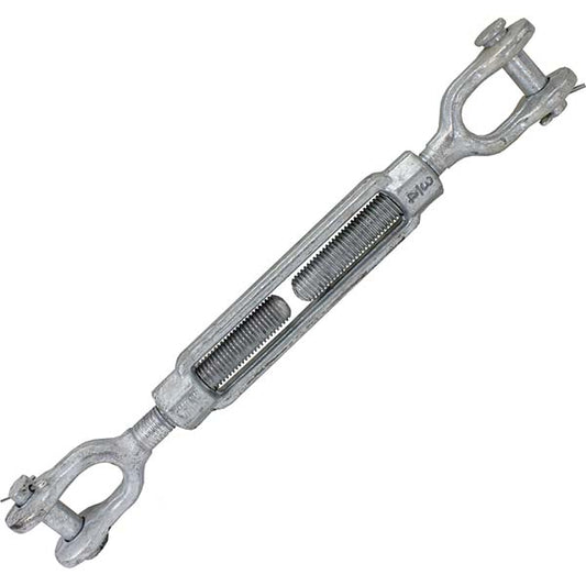 US Cargo Control JJTBGV34X6 Turnbuckles Turnbuckle Type Jaw & Jaw  Material Steel  Working Load Limit 5200 lb  Standards ASTM F-1145  Closed Length 16.609375in  Open Length 23.68in