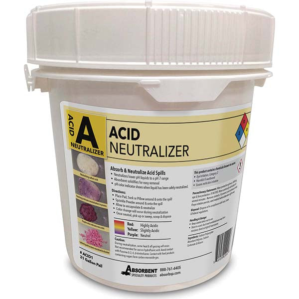Quick Dam ACID1 Sorbent 1 gal Pail, Granular Powder, Application Spill Response