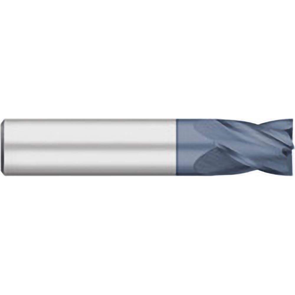 Titan USA TC10932 Square End Mill 1/2'' Dia, 5/8'' LOC, 1/2'' Shank Dia, 2-1/2'' OAL, 4 Flutes, Solid Carbide