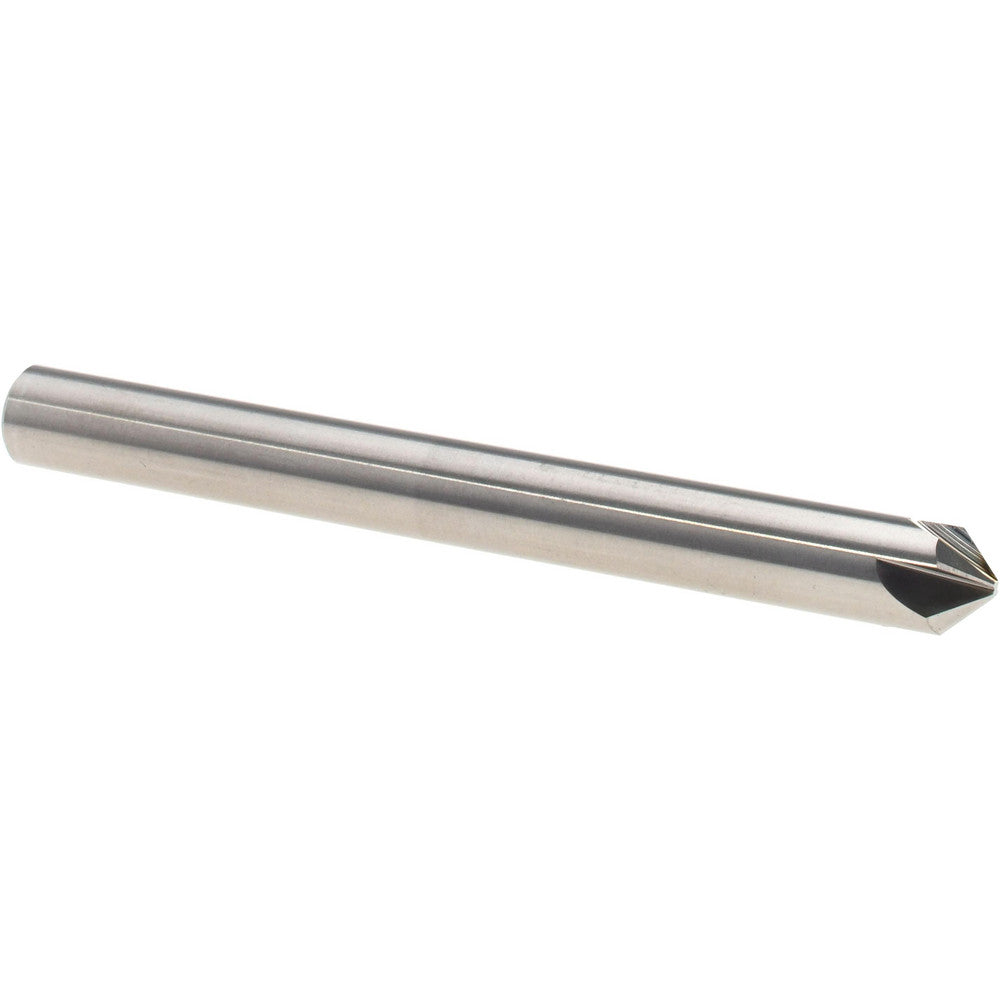 Titan USA TC87747 Chamfer Mill 1/4" Dia, 4 Flutes, Solid Carbide