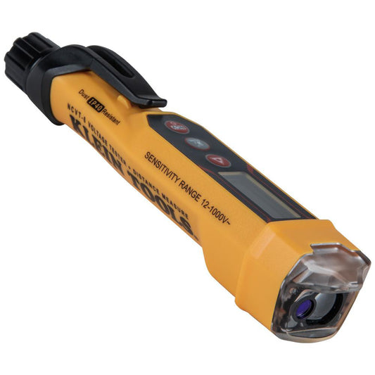 Klein Tools NCVT-6 Circuit Continuity & Voltage Testers Tester Type Non-Contact Voltage Tester  Minimum Voltage 12 VAC  Maximum Voltage 12V DC  Display Type LED  Audible Alert Yes  Batteries Included Yes