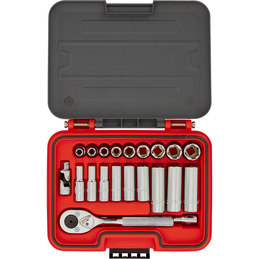 Proto J52121S Socket Set 21 Pc, 1/4 to 3/4" Socket