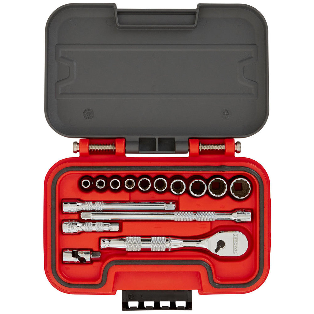 Proto J47115AS Standard Socket Set 15 Pc, 3/16 to 9/16" Socket