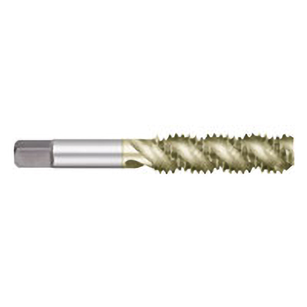 Titan USA TT89129 Spiral Flute Tap 1/4-20, UNC, 3 Flute, Modified Bottoming Chamfer, 2B/3B Class of Fit, High-Speed Steel, ZrN Finish