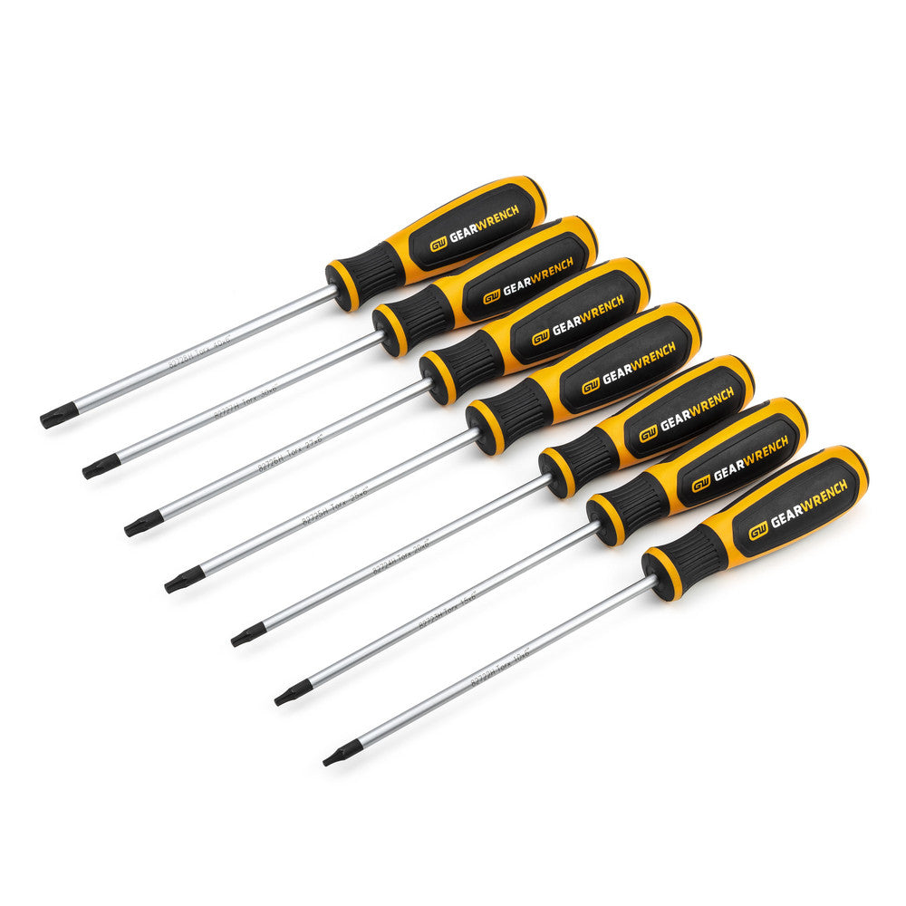 GEARWRENCH 80071H Screwdriver Sets Screwdriver Types Included Torx  Container Type Tray  Tether Style Not Tether Capable  Finish Black Oxide  Number Of Pieces 7  Insulated No