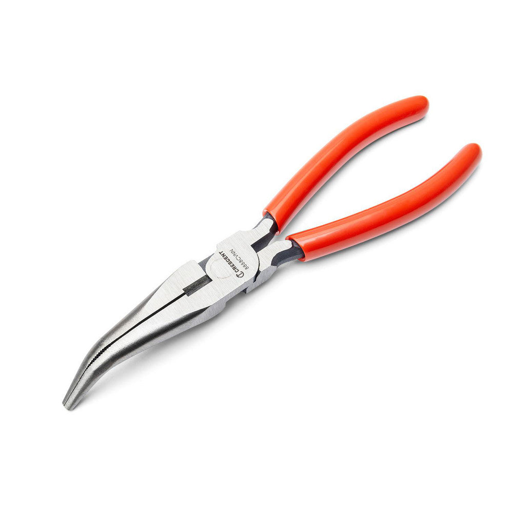 Crescent 8888CVNN Bent Nose Pliers Jaw Texture Serrated  Jaw Length 2.755in  Jaw Width 0.787in  Jaw Bend 1  Handle Type Dipped  Side Cutter Yes