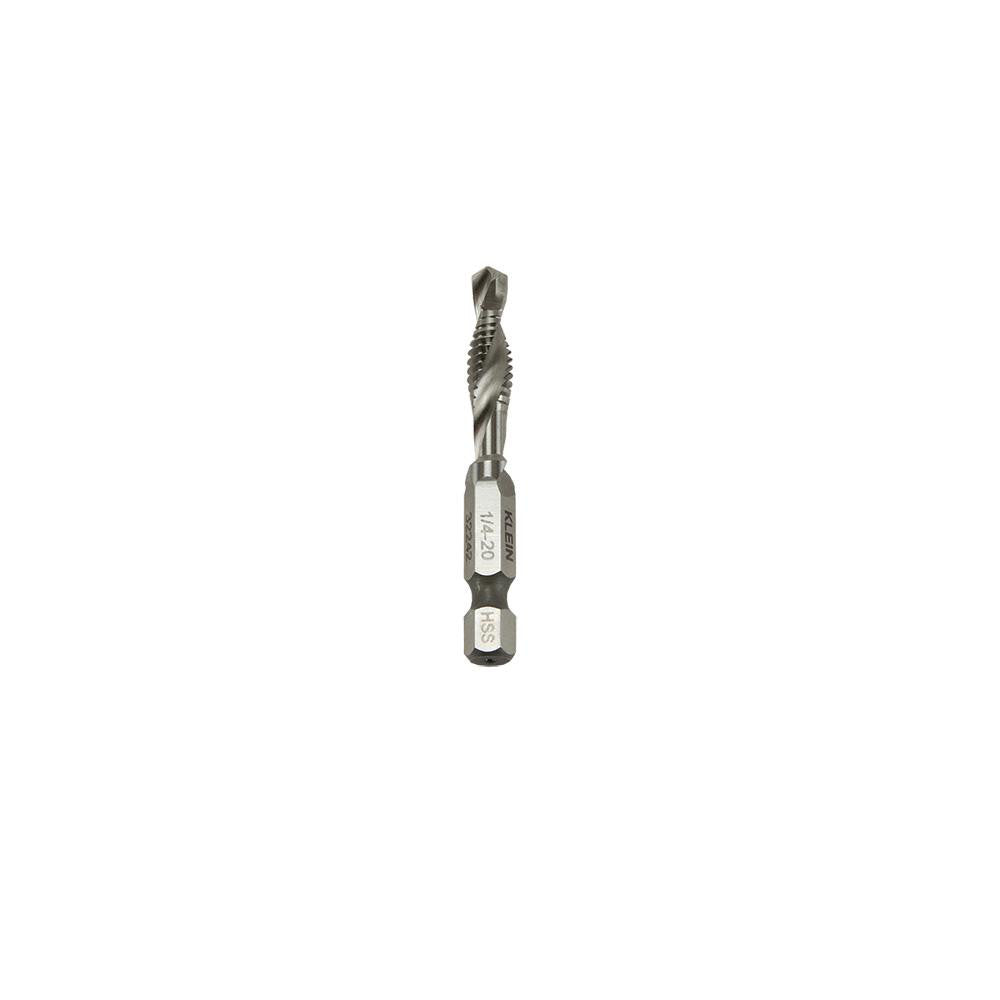 Klein Tools 32242 Combination Drill & Taps Thread Size (Inch) 1/4-20  Thread Limit H3  Thread Length (Inch) 1/2  Thread Direction Right Hand  Drill Size (Decimal Inch) 0.2080  Drill Length (Decimal Inch) 3.0000