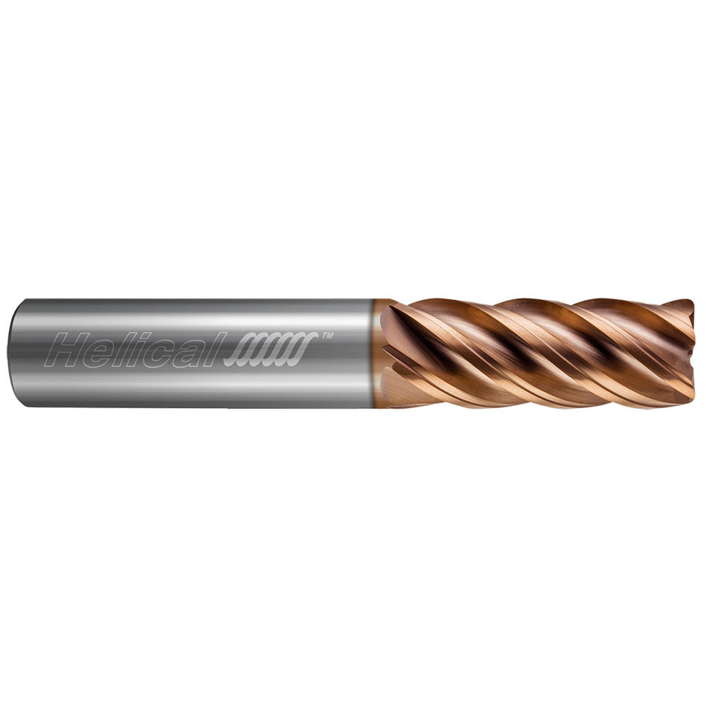 Helical Solutions 88329 Corner Radius End Mill 3/8" Dia, 1-1/2" LOC, 0.0100" Radius, 5 Flute, Solid Carbide