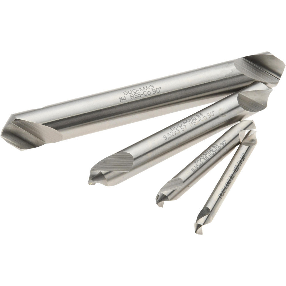 Magafor 80019000004 4 Piece 90&deg 3/16 to 1/2" Spotting Drill Set