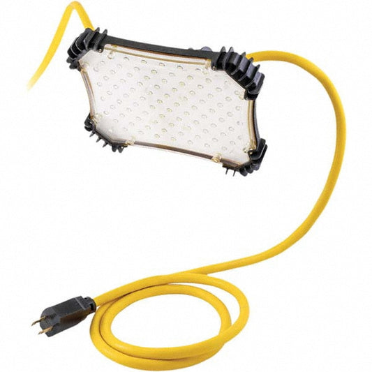 Hubbell Wiring Device-Kellems HBL182S50LED Temporary String Lights Cord Length (Feet) 50  Guard Material Plastic  Cord Type SJTW-A  Maximum Amperage 15A  Cord Color Yellow  Includes Lamp Guard