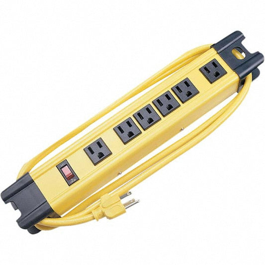 Hubbell Wiring Device-Kellems HBL6PS350YL Power Outlet Strips Amperage 15 A Amperage 15 A Voltage 125 V Protection Type Surge Number of Outlets 6 Mount Type Direct Plug-In Number Of Outlets 6 Mounting Type Direct Plug-in Strip Length 11.2200 in Cord Length 6 ft Voltage 125 V