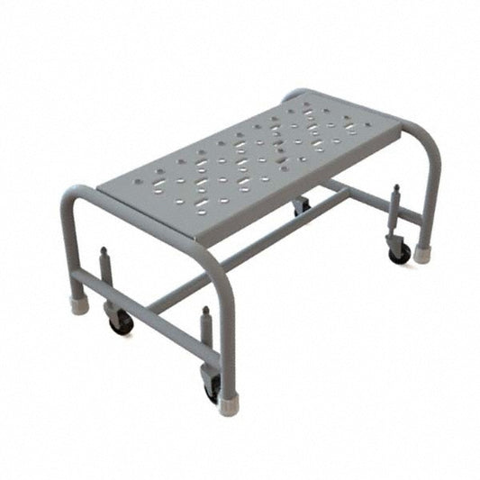 TRI-ARC WLSR001246 Step Stand Stool 12" OAH, 24" OAW, 1 Step, Steel, Gray
