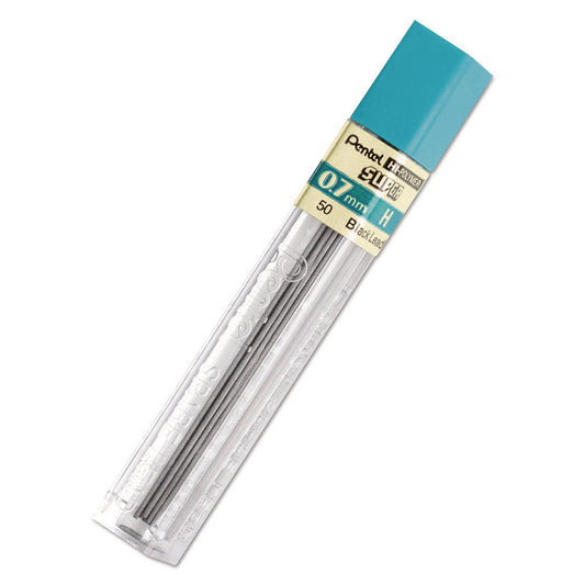 Pentel PEN50H Pens & Pencils Type Pencil Leads  Ink Color Black  Tip Type 0.7 mm  For Use With Most Refillable Mechanical Pencils  Color Black  