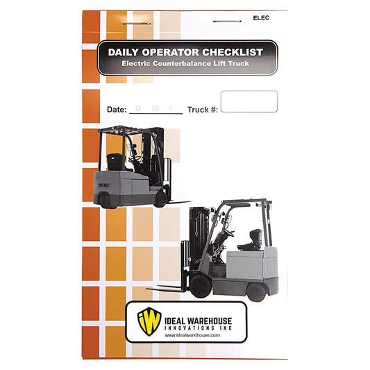 Ideal Warehouse Innovations Inc. 70-1076-CP Information Stations & Binders Product Type Inspection Checklist  Topic Electric Counterbalance  Language English  