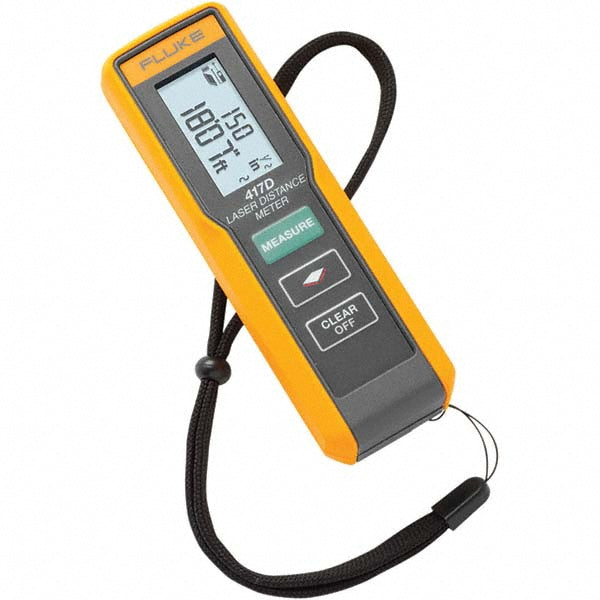 Fluke FLUKE-417D Laser & Ultrasonic Distance Finders Type Laser Minimum Distance 0.6 ft Maximum Distance (Meters) 40.00 Maximum Distance (Feet) 131.00 Distance Meter Functions Area Accuracy ±2 mm Overall Height 11.9 cm Overall Width 3.8 cm Number Of Batte