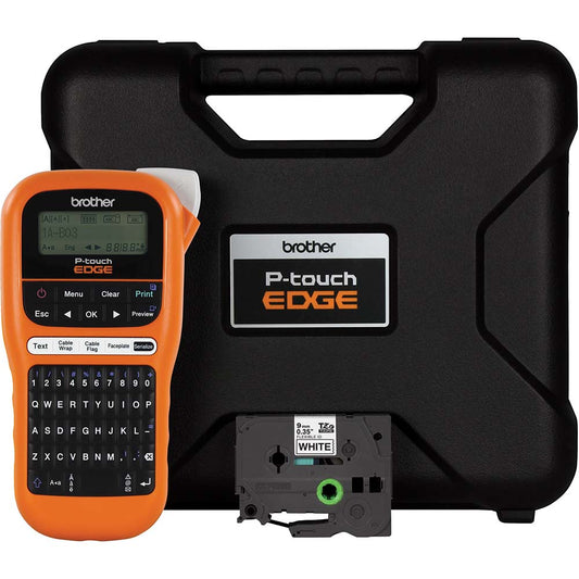 Brother PTE110 Electronic Label Makers Power Source (6) AAA Batteries 9V DC 1.6A AC Adapter Auto Ranging Power Supply  Resolution 180 dpi  Battery Type (6) AAA Alkaline  Length (Decimal Inch - 4 Decimals) 8.0000  Number Of Batteries 6