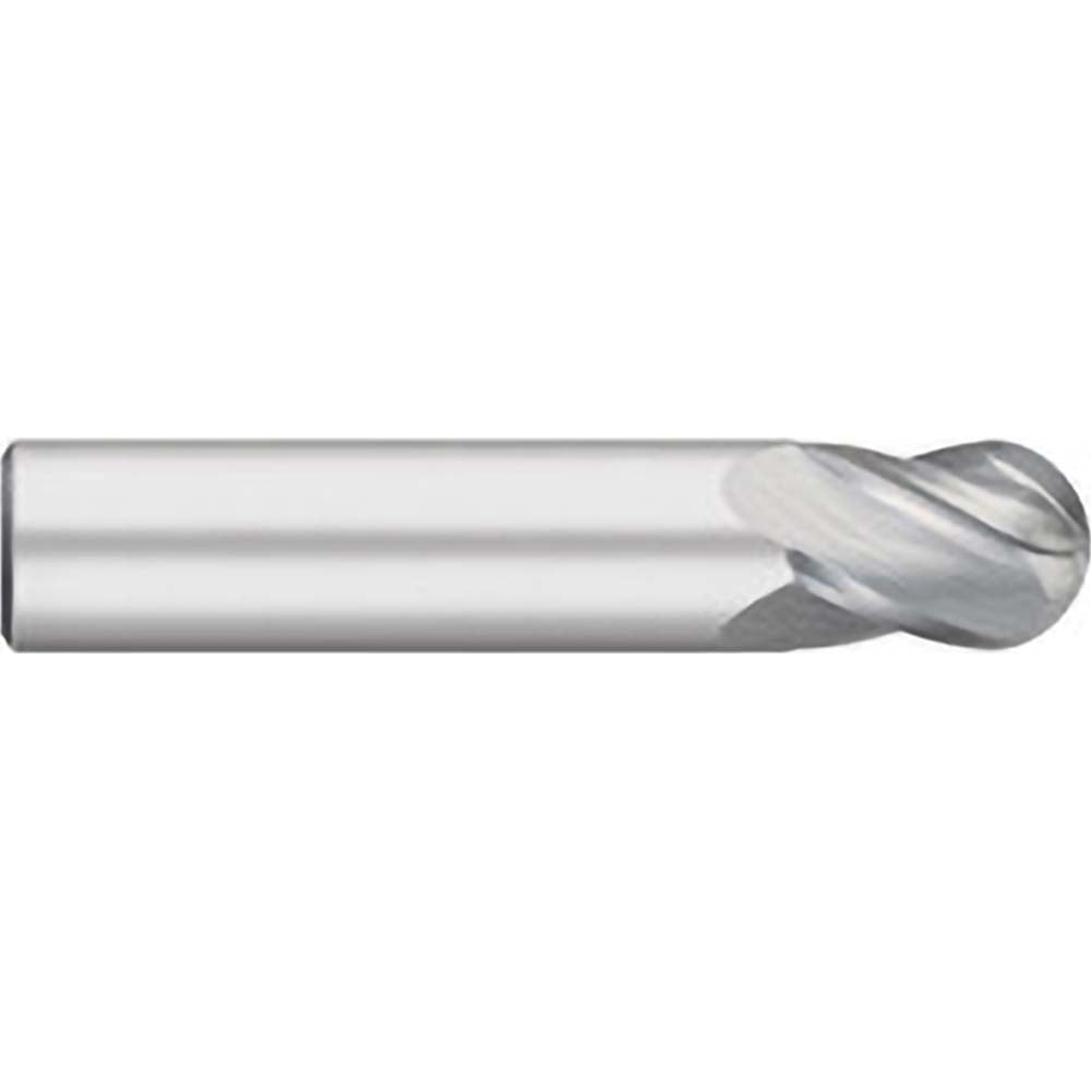 Titan USA TC10704 Ball End Mill 1/16" Dia, 1/8" LOC, 4 Flute, Solid Carbide
