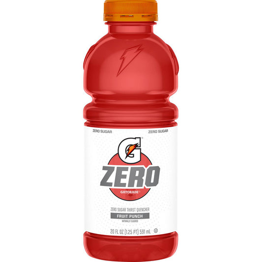 Gatorade 04426 Activity & Sport Drinks Drink Type Activity Drink  Form Liquid  Container Yields (oz.) 20.00  Flavor Fruit Punch  Drink Content Features Hydration Electrolytes Single Serve Suger-Free  Container Type Bottle