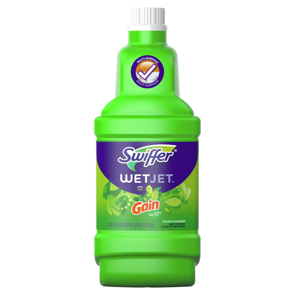 Swiffer PGC77809 Swiffer WetJet Floor Cleaner with Gain Solution Refill, 42.2 fl oz, 4/Case