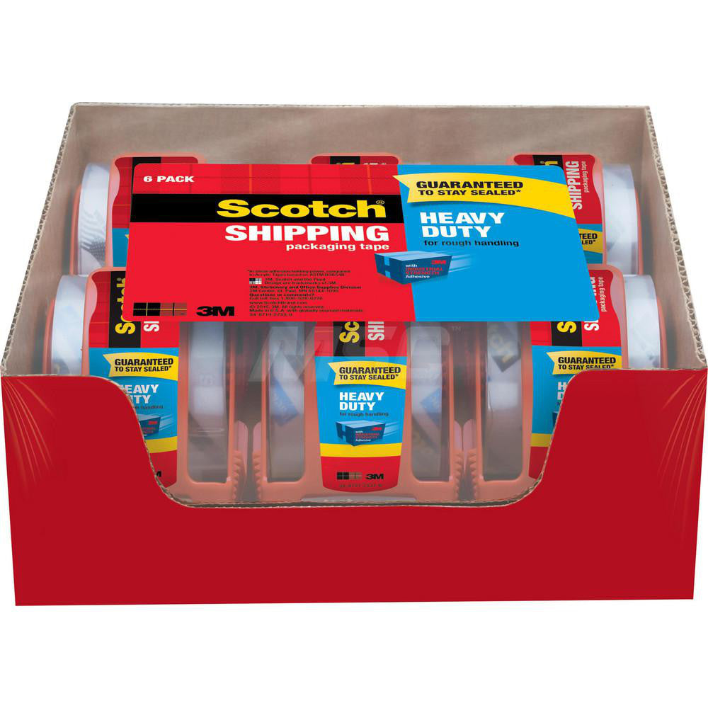Scotch 7100158257 Box Sealing & Label Protection Tape #142-6, 3.1 mil, 1-7/8" Wide, 800" Long