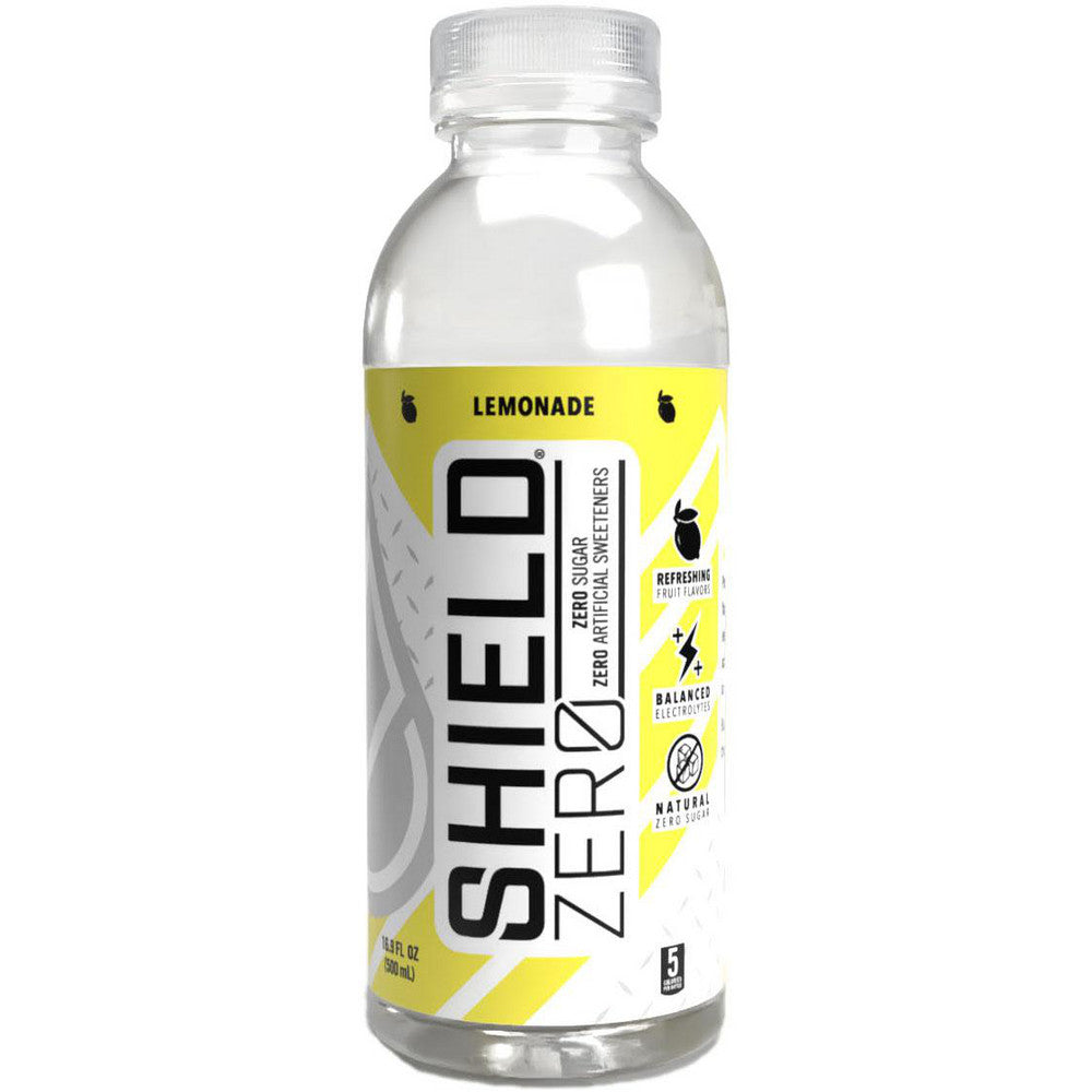 Shield Zero Z2-02-16.9-12-LM Sports Drink SHIELD ZERO, 16.9 oz, Bottle, Lemonade, Ready-to-Drink Yields 16.9 oz