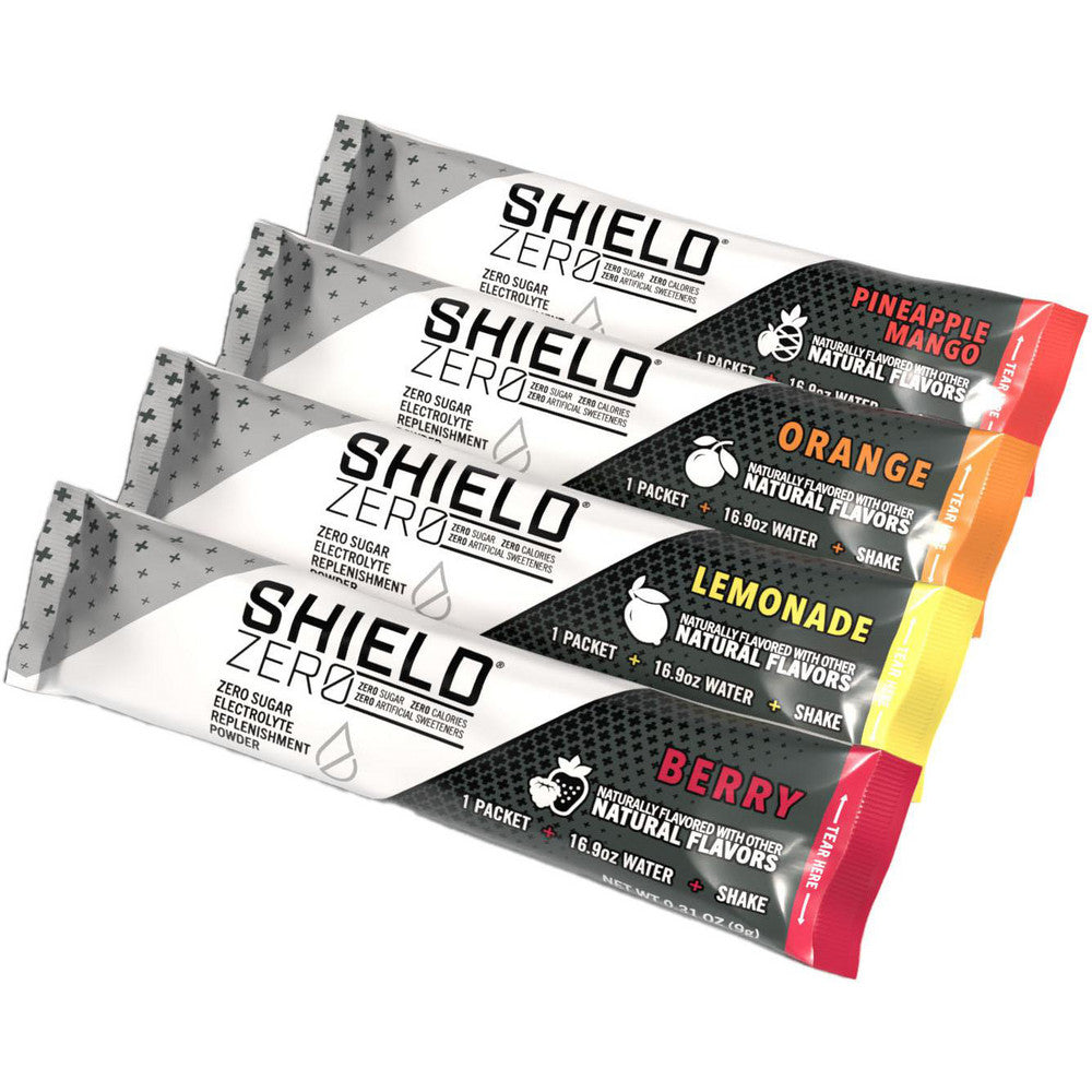 Shield Zero Z2-01-01-100-MX Sports Drink 0.3 oz, Packet, Assorted, Powder, Yields 16.9 oz