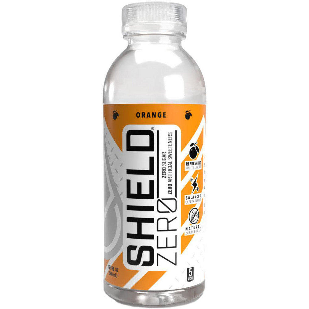 Shield Zero Z2-02-16.9-12-OR Sports Drink SHIELD ZERO, 16.9 oz, Bottle, Orange, Ready-to-Drink Yields 16.9 oz