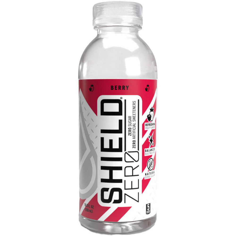 Shield Zero Z2-02-16.9-12-BR Sports Drink SHIELD ZERO, 16.9 oz, Bottle, Berry, Ready-to-Drink Yields 16.9 oz