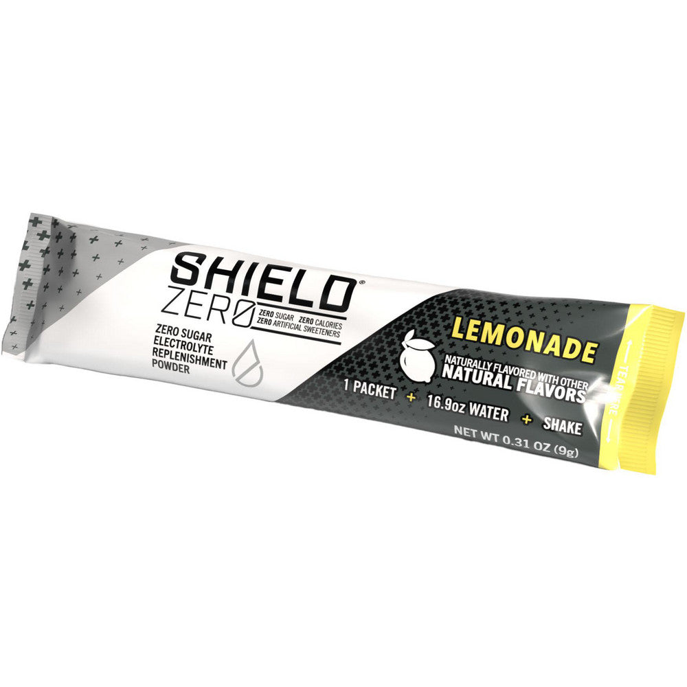 Shield Zero Z2-01-01-100-LM Sports Drink 0.3 oz, Packet, Lemonade, Powder, Yields 16.9 oz