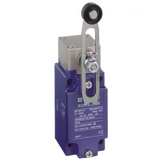 Telemecanique Sensors XCKJ10541H7 General Purpose Limit Switch SPDT, NC, Roller Lever, Top