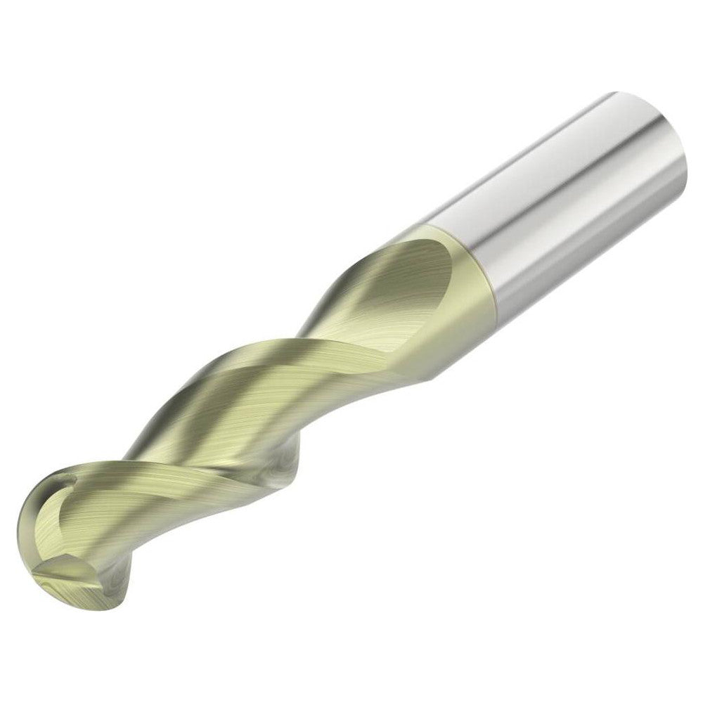 Seco 10022736 Ball End Mill 3/8" Dia, 1" LOC, 2 Flute, Solid Carbide