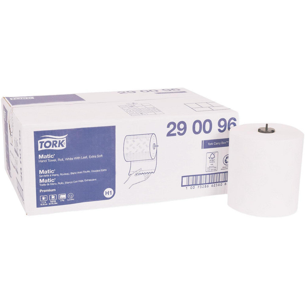 Tork 290096 Paper Towels Hard Roll, 6 Rolls per Case, Roll, 2.000 Ply, White, Recycled Fiber